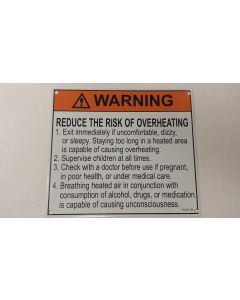 Metal Warning Sauna Sign