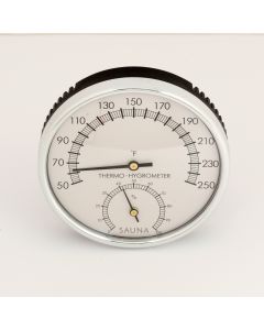 SudoreWell Sauna Klimamesser Chrom Thermometer 
