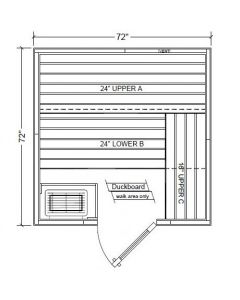 Polar PB66 Outdoor Pre-Built Sauna