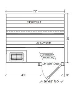 5x6 Clear Western Red Cedar Custom Sauna Kit