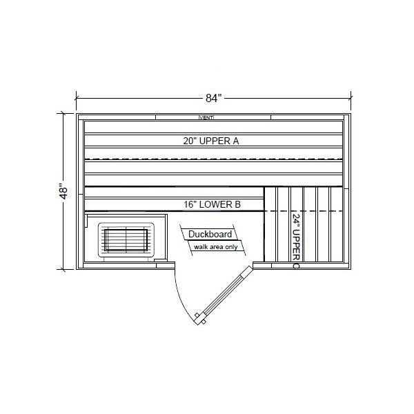 Polar PB47 Outdoor Pre-Built Sauna