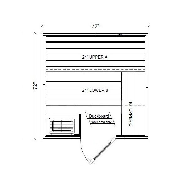 Polar PB66 Outdoor Pre-Built Sauna