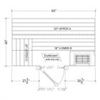 4x7 Clear Western Red Cedar Custom Sauna Kit