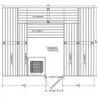 9x12 Clear Western Red Cedar Custom Sauna Kit