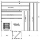7x9 Clear White Aspen Custom Sauna Kit