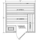 Polar PB66 Outdoor Pre-Built Sauna