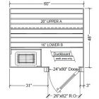 4x5 Clear White Aspen Custom Sauna Kit