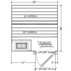 5x5 Clear Western Red Cedar Custom Sauna Kit
