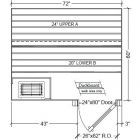 5x6 Clear Western Red Cedar Custom Sauna Kit