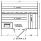 5x7 Clear Western Red Cedar Custom Sauna Kit