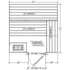 6x6 Clear Western Red Cedar Custom Sauna Kit