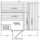 6x8 Clear Western Red Cedar Custom Sauna Kit