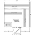 7x7 Clear Western Red Cedar Custom Sauna Kit