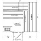 7x8 Clear Western Red Cedar Custom Sauna Kit