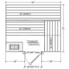 6x7 Clear Western Red Cedar Custom Sauna Kit