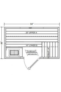 Polar PB47 Outdoor Pre-Built Sauna