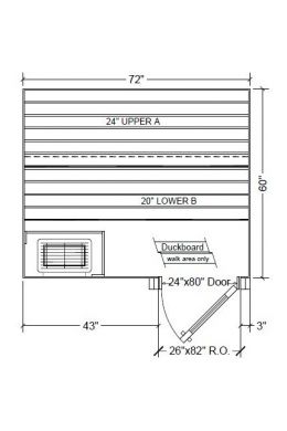 5x6 Clear Western Red Cedar Custom Sauna Kit