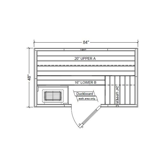 Polar PB47 Outdoor Pre-Built Sauna